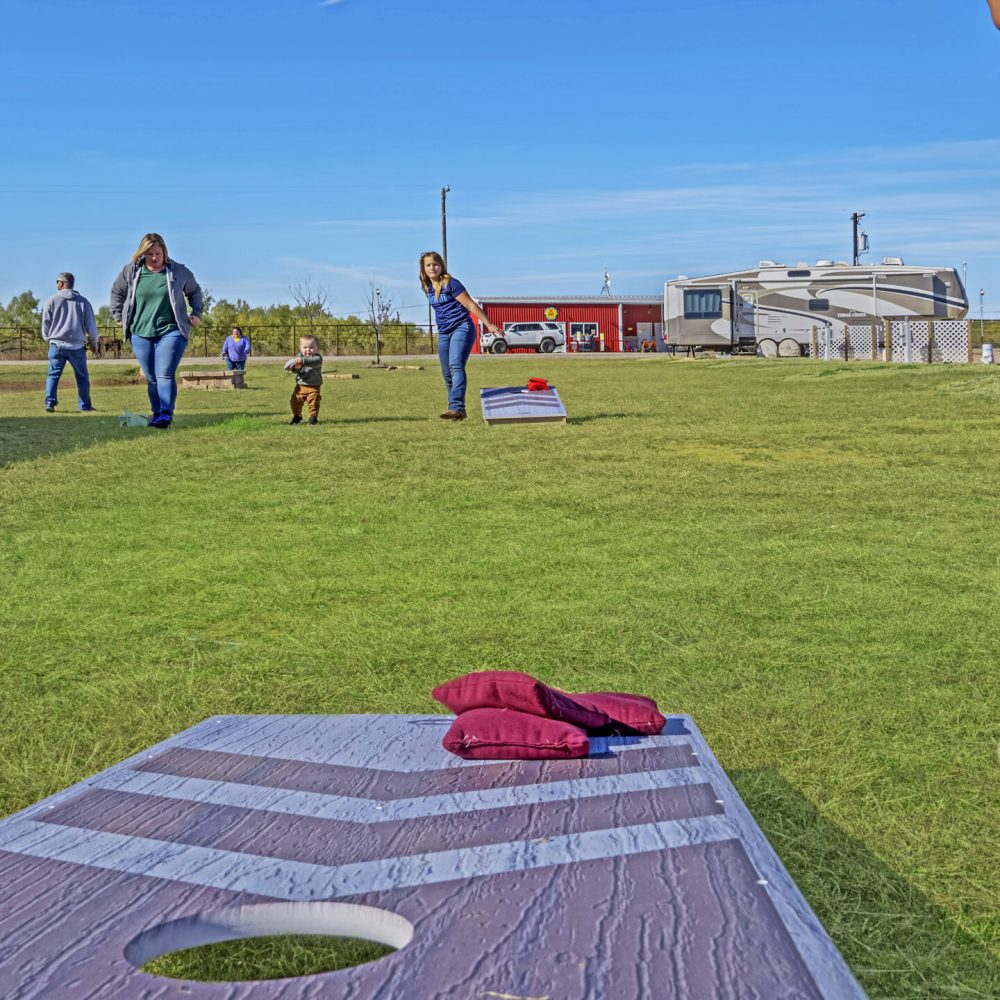 Buffalo-rv-park-playing-cornhole